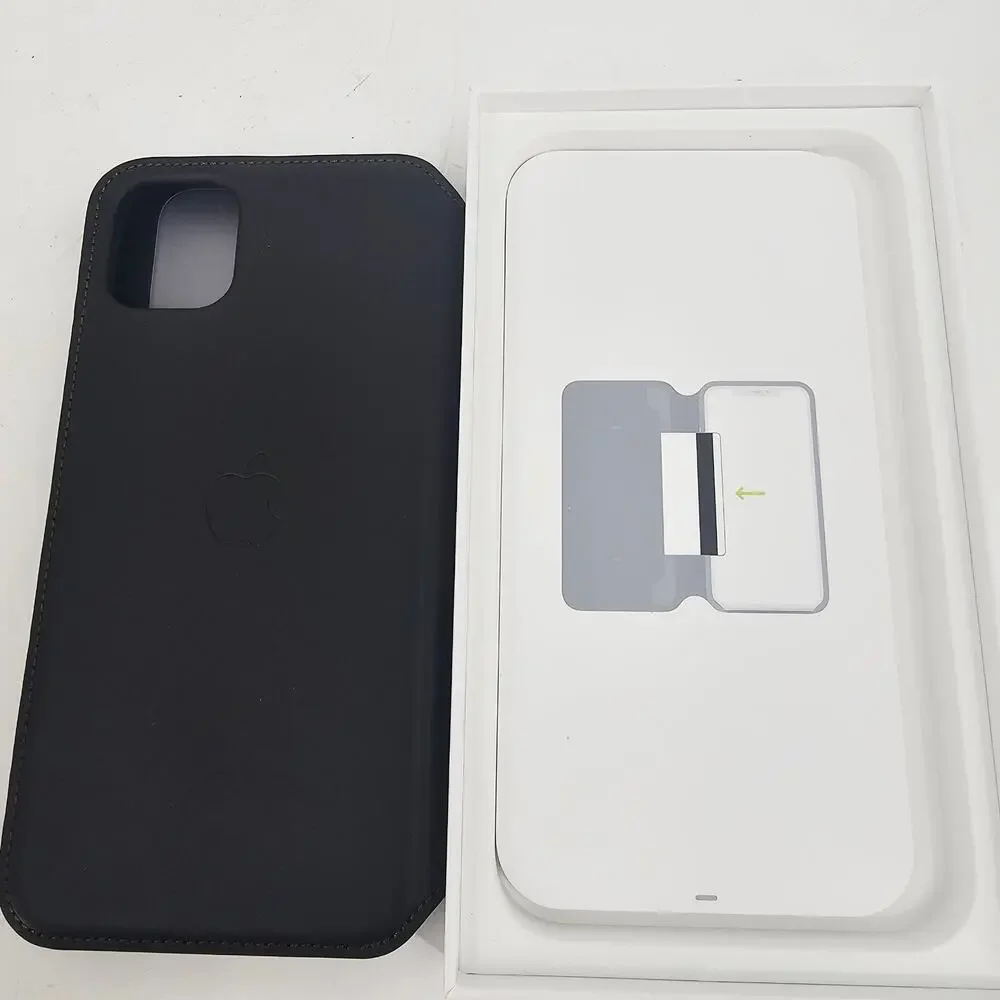 Genuine Apple Leather Folio for iPhone 11 Pro Max Phone Case Black NEW open box